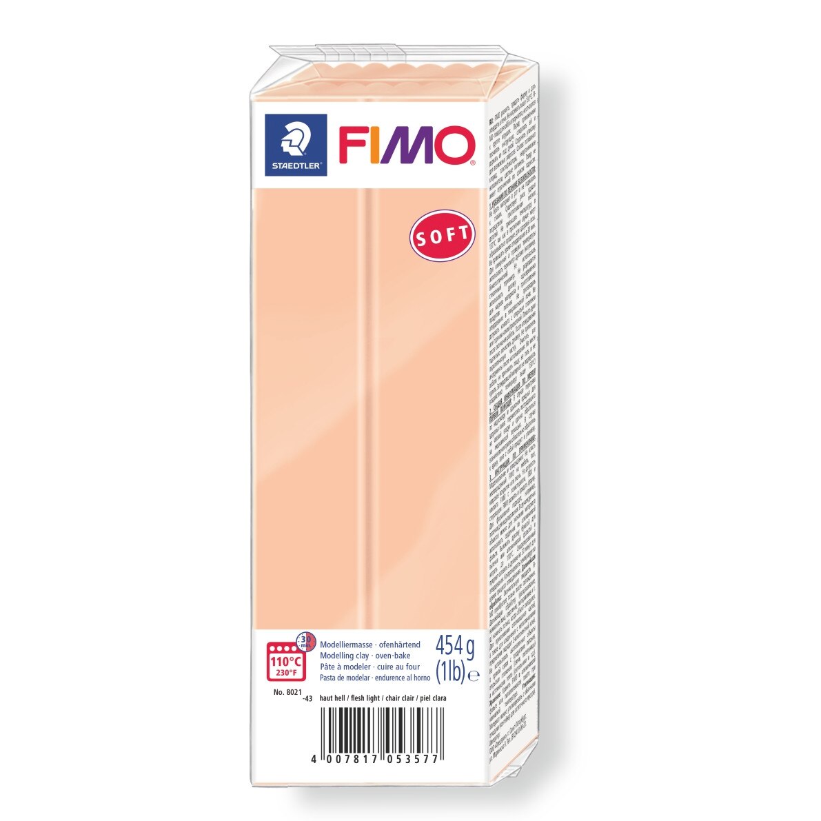 Lut polimeric Fimo Soft pentru modelaj Light Flesh 454g STH-8021-43